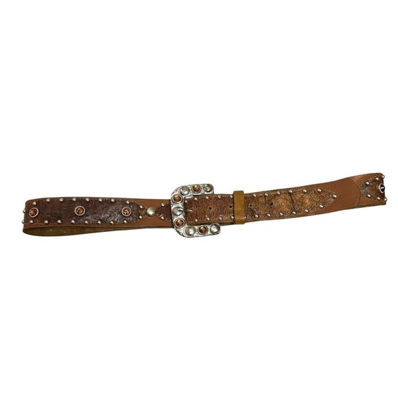 Leatherock Metal Stud Layered Detail Belt Women's Sz. XL - Picture 8 of 8
